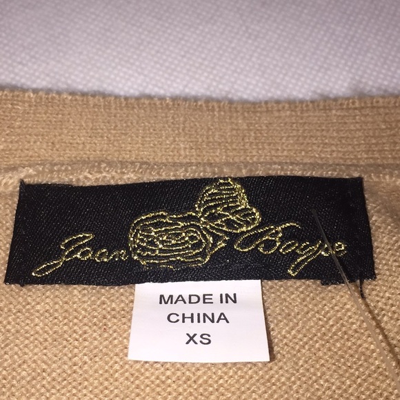 Joan Boyce Ladies Cardigan Sweater Camel Color Size XS - Picture 7 of 14